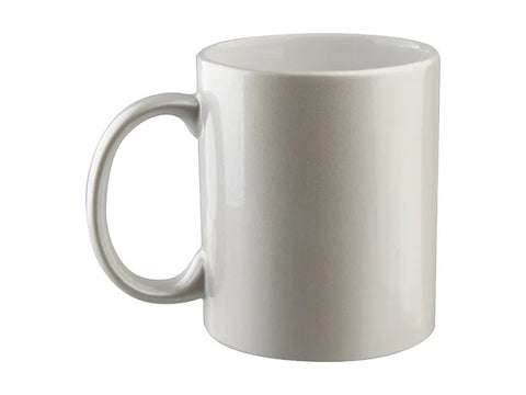 TAZA DE 11OZ BLANCA PERLADA