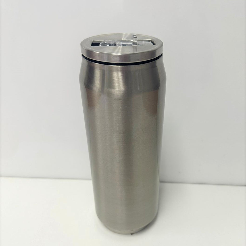 LATA DE ACERO DE 500 ML COLOR PLATEADO