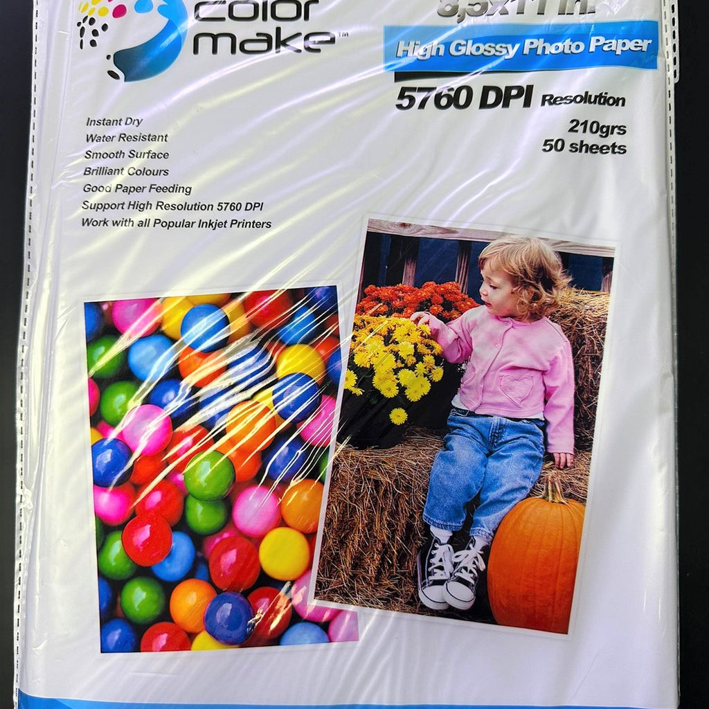 PAPEL FOTOGRAFICO ALTO BRILLO CARTA 210GR  50 HOJAS
