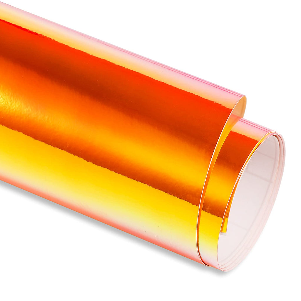 VINIL FLUORESCENTE NARANJA CON ADHESIVO PERMANENTE 48" X 50 YDS